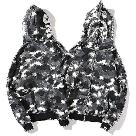 Herre hettegenser Camo Loose Zipper Jacket Sweatershirt For Herre Boy vY