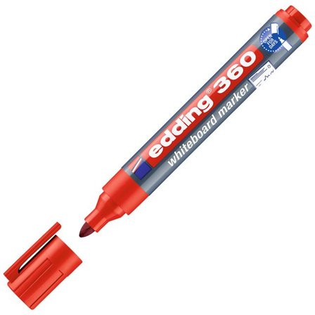 EDDING Whiteboardpenna 360 rund 1,5–3mm röd - Lyreco - Kontorsmaterial - Pennor - Whiteboardpennor - Rund spets