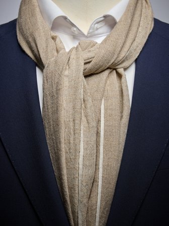John Henric Men's Écharpe Beige Lin Size Onesize
