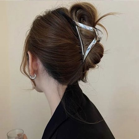 Triangle Hair Claw Hair Clip SILVER