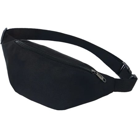 Sort mode bæltetaske til kvinder, let vandtæt bæltetaske til mænd, hundeluftning, udendørs sport, kvinder, drenge