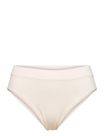 Brief Brazi High Seamless Rib Lingerie Panties Brazilian Panties Lyserød Lindex