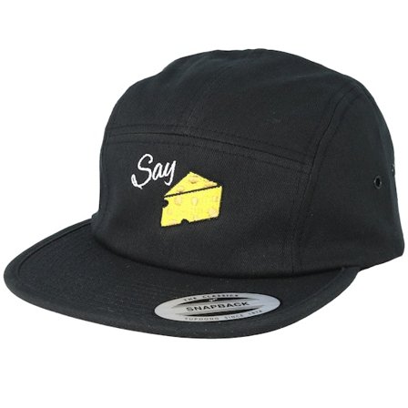 Iconic - Schwarz 5panel Cap - Say Cheese Black 5-Panel @ Hatstore