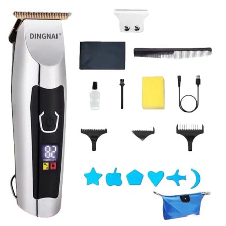 Professionel LCD Elektrisk Hårklipper & Ekstra Blad - Perfekt til Kæledyrspleje