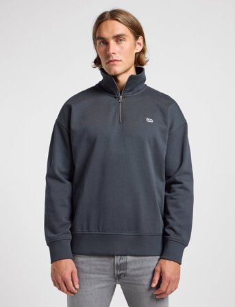 Lee Jeans Half Zip Sweatshirt - Black - M