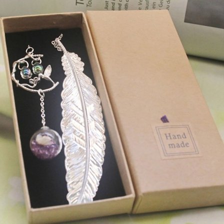 Bokmärken Fjäder Bokmärken SILVER-02 SILVER-02