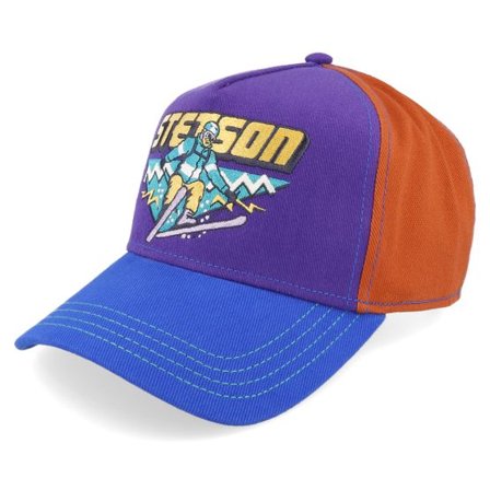 Stetson - Lila trucker Keps - Ski Yellow - Purple/Blue/Brown A-Frame Trucker @ Hatstore