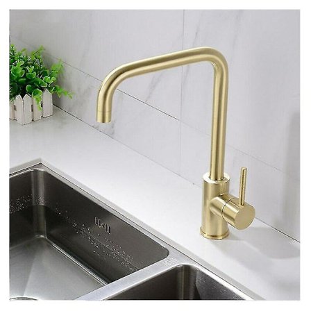 Kjøkkenkran, antikk messing, kjøkkenmikser med 360 svingbar tut