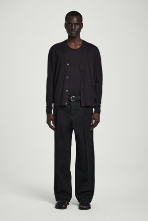 COS Men's Chaleco De Punto De Seda Relaxed Fit in Marrón