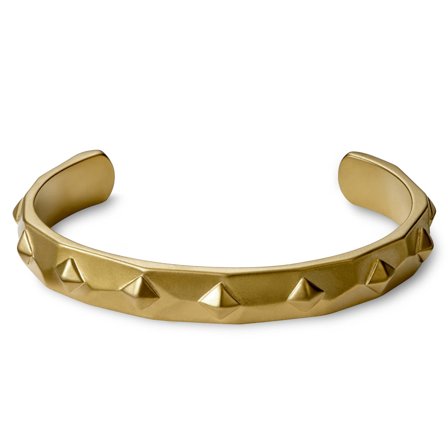 Jax Gold-Tone Stainless Steel Spike Cuff Bracelet for Men - Steel bracelets