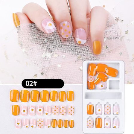 24 kpl Tekokynnet Uudelleenkäytettävät Liimaa Kynnet Paina Päällä Koko Kansi Väärät Kynnen Kärjet