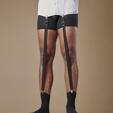 4-Pak Sorte Skjorteholdere til mænd