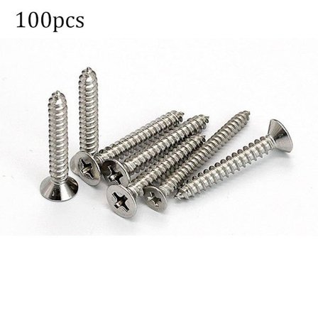 100 STK #6 X 2" treskruer selvskruende skruer Treramme