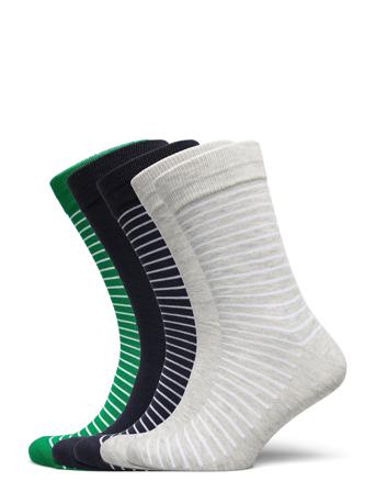 Jacalvin Stripe Socks 5 Pack Underwear Socks Regular Socks Multi/mönstrad Jack & J S