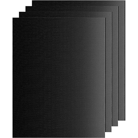 4 BBQ-grillimaton setti - 40x33cm - Teflon-matto, tarttumaton ja PFOA-vapaa - Lämmönkestävä jopa 260°C