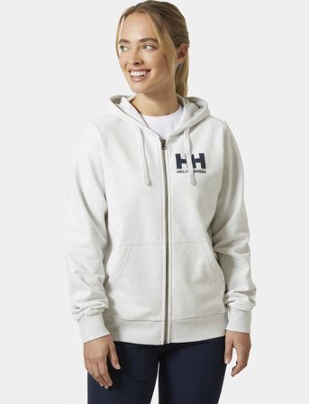 Helly Hansen W Hh Logo Full Zip Hoodie 2.0 - White - XS