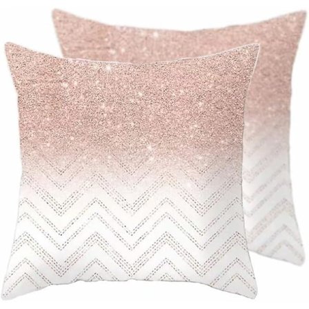 Putetrekk, 18x18 Sett med 2, Rosa Puter Dekorative Puter, luksuriøs Stil Putetrekk Putevar Holiday Pute Sett Dekorative Puter