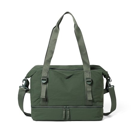 Sports Gymbag med 20-35L Stor Kapasitet, Sports Canvas Bag, Våt og Tørr Bruk (Grønn)