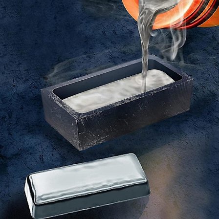 3 kpl Korkealaatuinen 1 kg Grafiittiharkko Muotti Uuni Sulattamiseen Valamiseen Jalostamiseen Kultaa Hopeaa