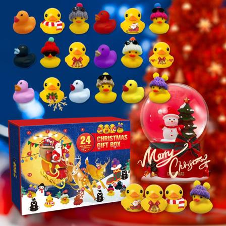 Julklappskalender med gummiankor 2023 - Blindbox med gummiankor A