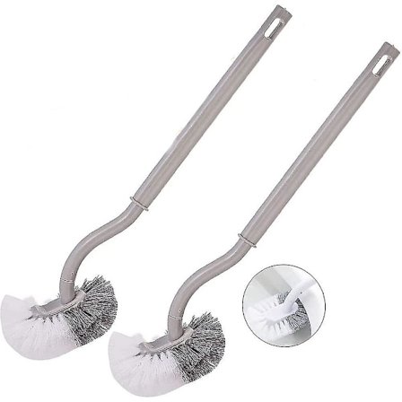 2-pak Toiletbørste med langt håndtag og stærke børster