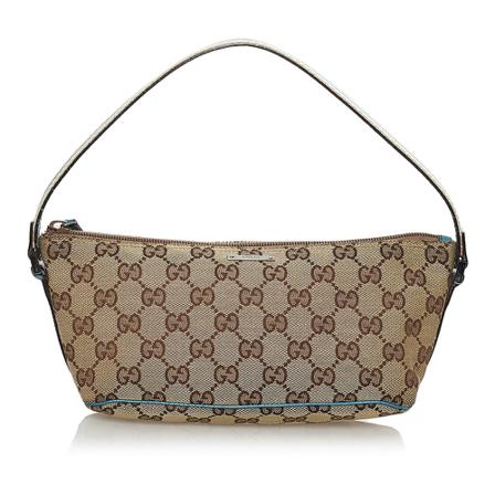 Gucci Vintage, Pre-owned Baguette Bruin, Dames, Maat:ONE Size,Canvas