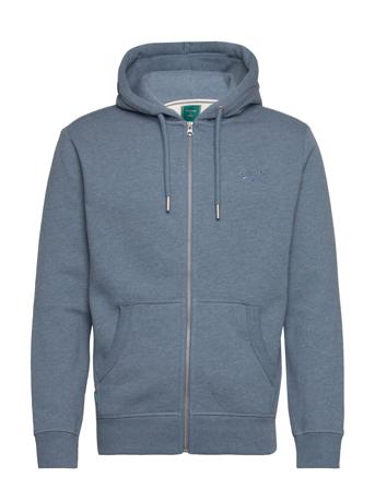 Vintage Logo Emb Ziphood Blue Superdry