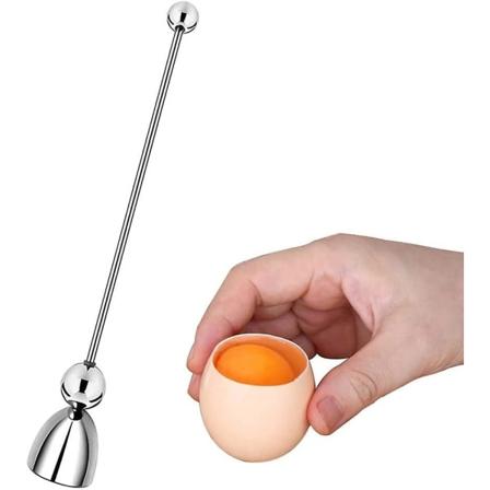 Äggskalsborttagare, äggöppnare, äggknäckare i rostfritt stål, äggskal