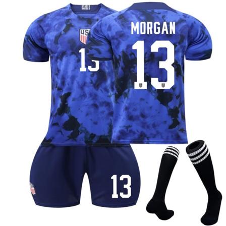 23 USA:n vieraspelipaita, sininen nro 10 Pulisic 8 McKenney 13 Morris paita NO.13 MORGAN 26