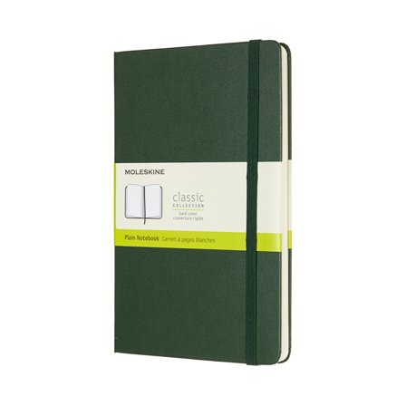 Classic Hard Cover Notebook Large Myrtle Green Plain