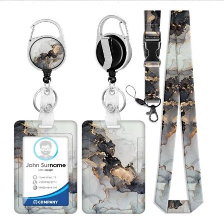 ID-merkeholder Navneskilt Snøremerkeholder med uttrekkbar