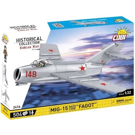 Modelsæt - COBI - 2416 - MIG-15 NATO KODE "FAGOT" - 504 Dele - Plast - Til at samle selv