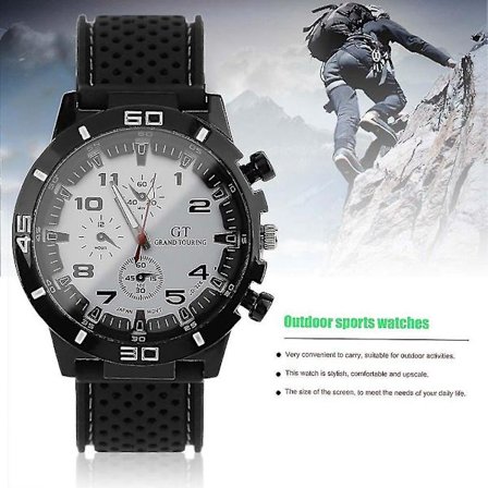 Mode Design Mænd Stainless Steel Sports Quartz Ure