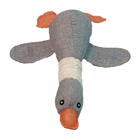 Tyggeleke for hund, knirkende søt gås, molarleke grå KLB