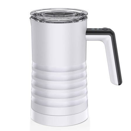 4-i-1 elektrisk mælkeskummer og -steamer: 400W automatisk mælkevarmer med non-stick interiør, 580 ml rustfri stål varm/kold mælkeskummer