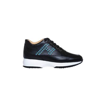 Hogan Tennis Interactive Sort, Dame Sneakers, Størrelse: 40 EU