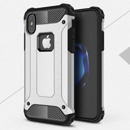 Hybrid Armor Mobilskal Till Apple Iphone Xs / X - Silver Silver