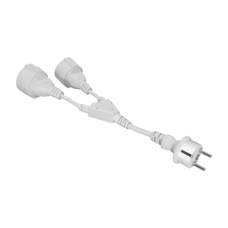 Teollisuusluokan 16A uros-kaksoisnaarasjakokaapeli 300mm johdolla