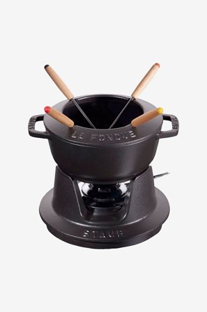Staub - Fonduesæt 18 cm, 1,65 l - Sort - Gryder & kasseroller - Fra Homeroom