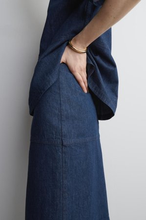 COS Women's Gonna A Tubino In Denim in Blu
