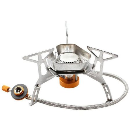 Vindtät camping gasspis turistbrännare kraftfull eld turist spis överlevnadsugn utrustning tillbehör