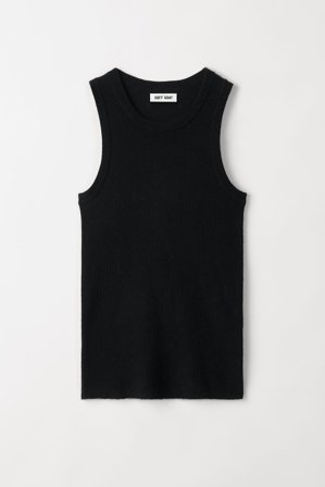 Soft Goat - Fine Knit Singlet - Women cashmere sweater - XL - Black