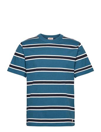 T-Shirt Héritage"Barnaby" T-shirts Short-sleeved Blå Armor Lux