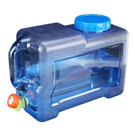 Vanddunk med hane og håndtag, 12L Camping Bærbar Spand Bil Vandbeholder med Låg til Udendørsbrug