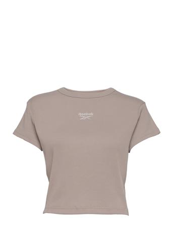 Cl Wde Sl Ribbed Tee Beige Reebok Classics