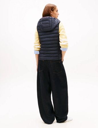 Tommy Hilfiger Lw Padded Global Stripe Vest - Navy - XS