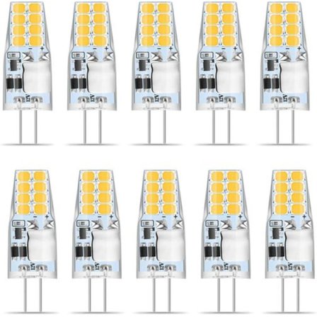 G4 LED varmvit, 10 st G4 LED-lampor 12V, 3W varmvit 3000K 16x 2835 SMD