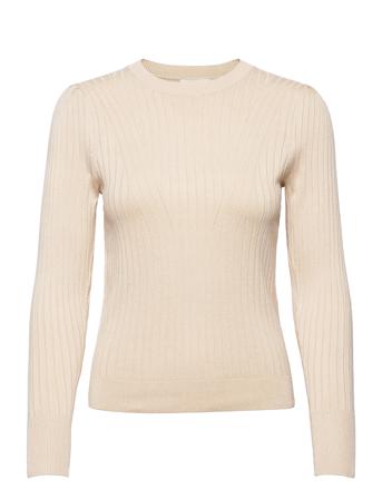 Objbellamia L/S Knit Pullover Cream Object
