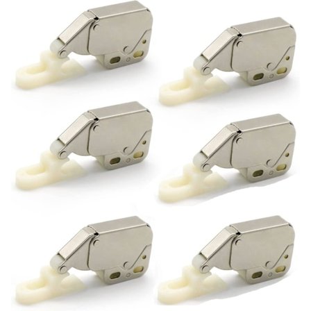 Mini fjederlås, 6 stk. mini automatisk fjederlås, fjederlås, fjederlås mini skabslås mini lås til