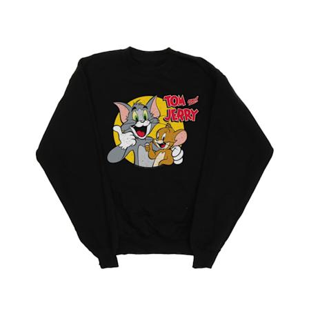 Tom And Jerry Dam/Kvinnor Tummen Upp Sweatshirt XXL Svart Black XXL